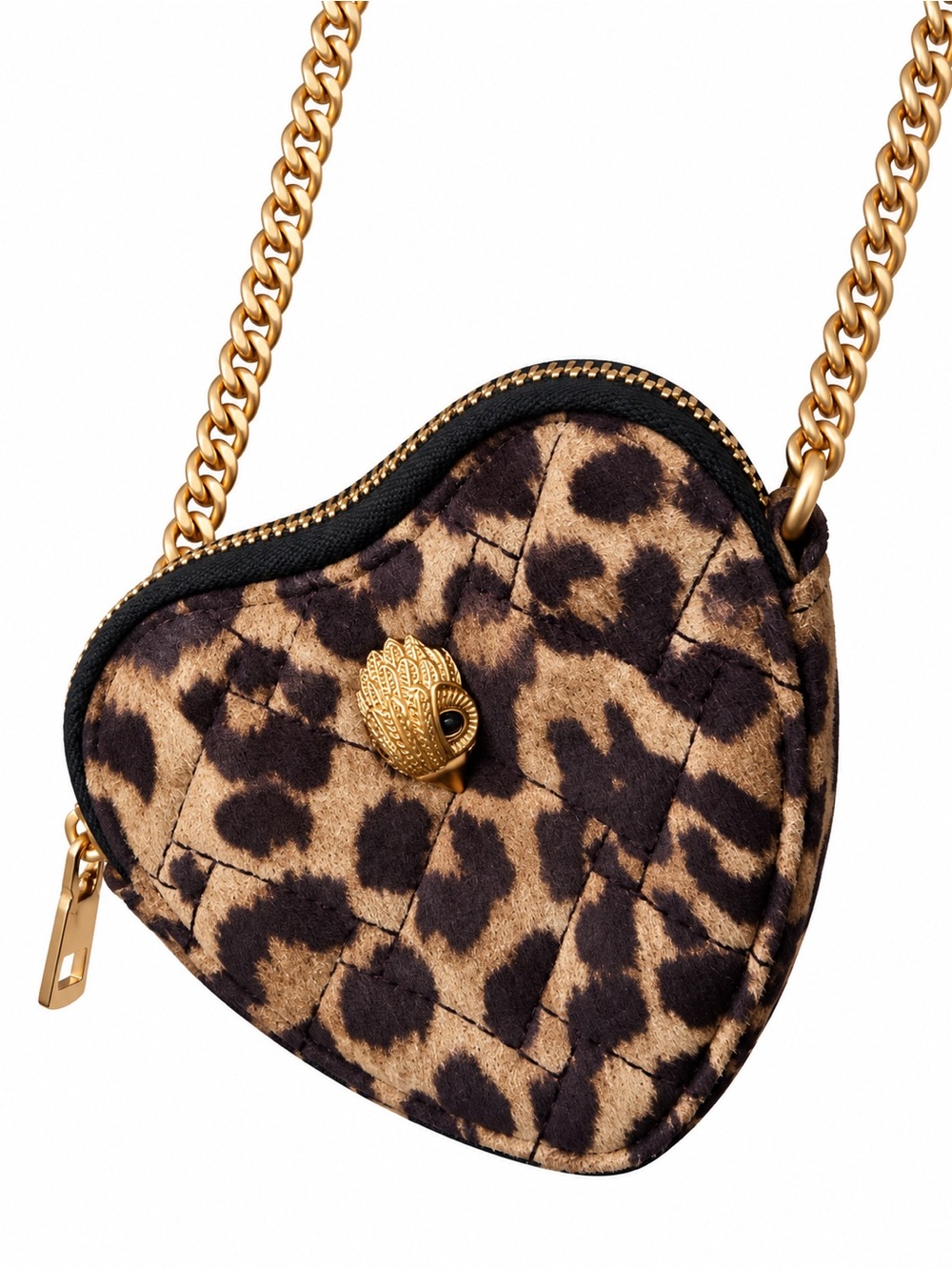 Kurt Geinger Leopard Heart Crossbody Bag